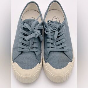 Taos One Vision Classic Low Top Sneakers preppy Blue Grey Canvas trainers 7 1/2